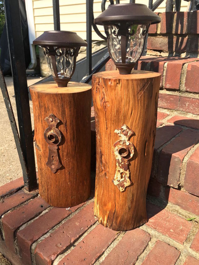 Diy Stump Solar Lights Hometalk
