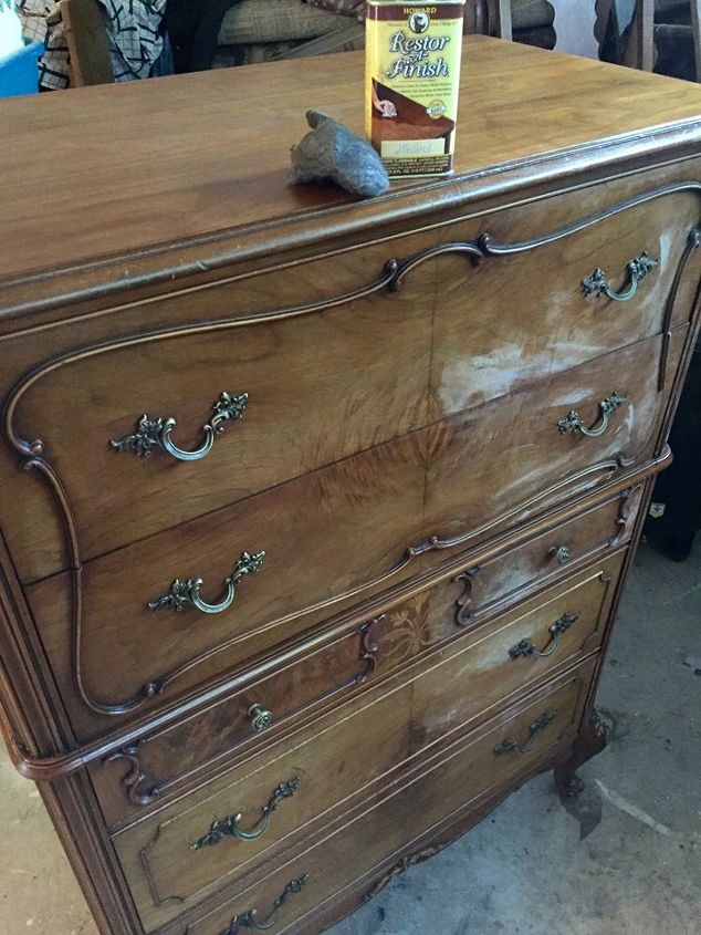 antique french chest of drawers gets a facelift , painted furniture