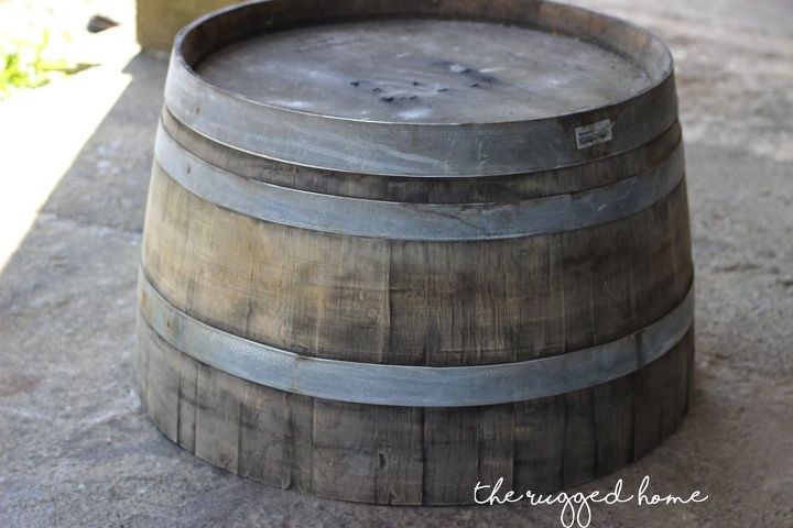 mesa de centro de barril de vino