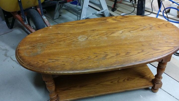 goodwill coffee table, painted furniture, It was in pretty rough shape when I found it
