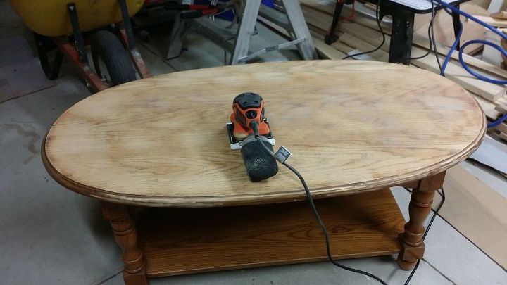 goodwill coffee table, painted furniture
