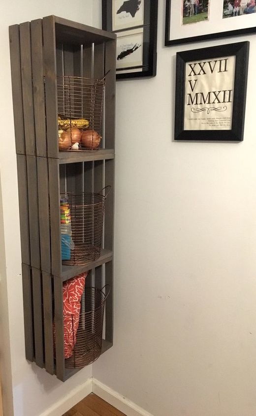 crate storage unit, organizing, repurpose household items, repurposing upcycling, storage ideas