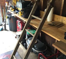 storage ladder, storage ideas, woodworking projects