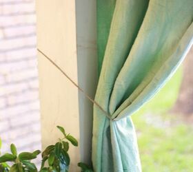 diy patio curtains using fabric dye backyardready, crafts, reupholster, window treatments