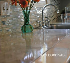 marble countertop hack how to tile over laminate countertop, countertops, how to, kitchen design, tiling