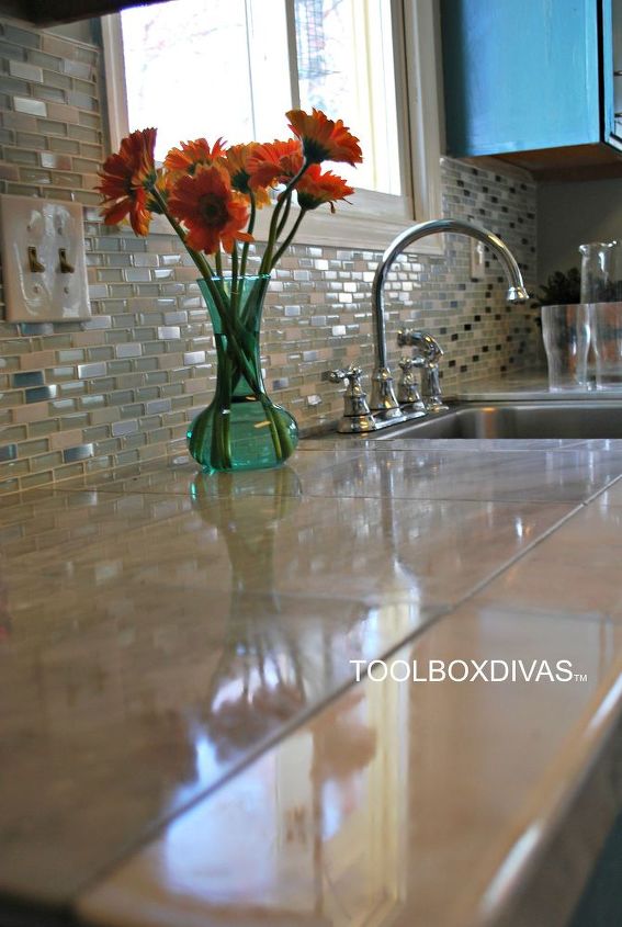 marble countertop hack how to tile over laminate countertop, countertops, how to, kitchen design, tiling