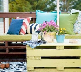 pallet patio refresh, diy, outdoor furniture, outdoor living, pallet, patio, PALLET PATIO