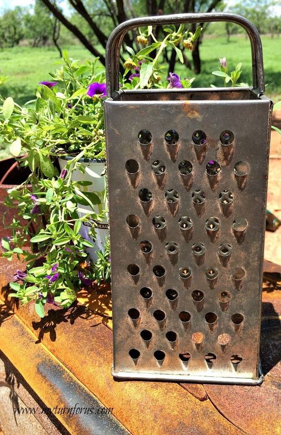 kitchen grater owl, crafts, gardening, repurpose household items