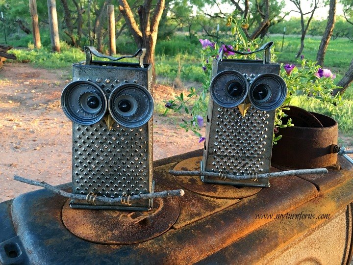 kitchen grater owl, crafts, gardening, repurpose household items