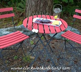  5 garage sale bistro set gets a makeover with milk paint, outdoor furniture, painted furniture