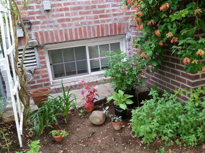 turn a meh corner garden corner into a wow in 6 easy steps, gardening, landscape, Place potted plants in tentative spots