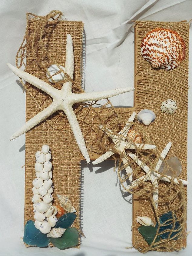  h seashell letter, crafts
