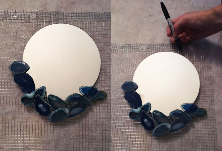 geode framed mirror, crafts, how to, wall decor