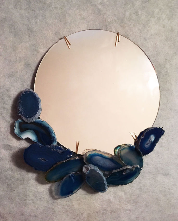 geode framed mirror, crafts, how to, wall decor