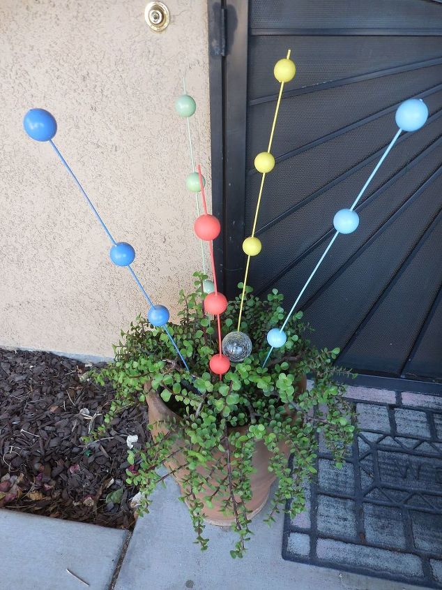 colorful gazing balls, crafts, how to, outdoor living