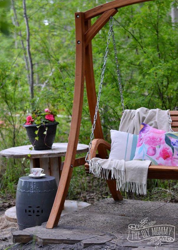 a secret garden swing retreat, outdoor furniture, outdoor living