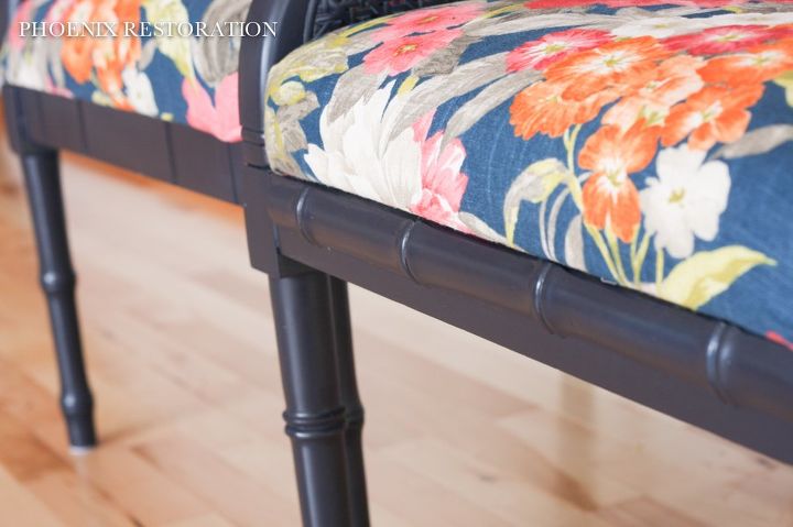 vintage cane chair upholstery tutorial, how to, painted furniture, reupholster