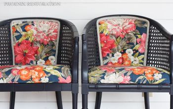 Vintage Cane Chair Upholstery Tutorial