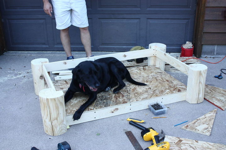 Rustic Log Dog Bed Hometalk Rustic Log Dog Bed Hometalk