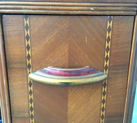 best way to clean strip and preserve veneer wood, Front of dresser and handle
