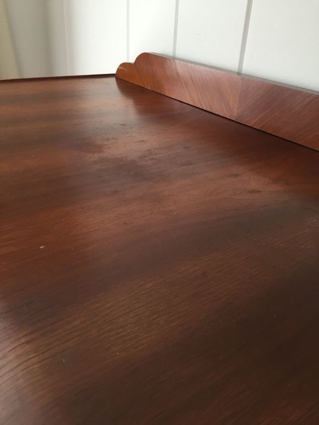 q best way to clean strip and preserve veneer wood, cleaning tips, woodworking projects, Top of tall dresser