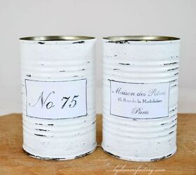 shabby french recycled tin cans, crafts, diy, how to, repurposing upcycling, shabby chic