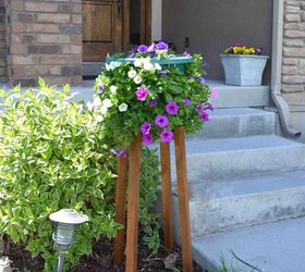  4 flower pot stand, container gardening, diy, gardening, how to, outdoor living, woodworking projects
