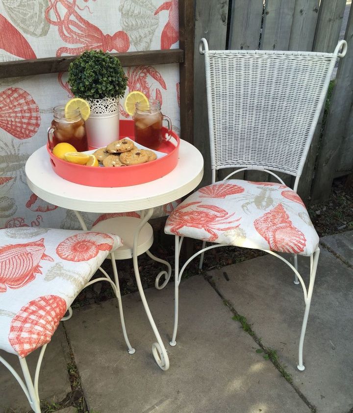 bistro set upcycle, outdoor furniture, painted furniture