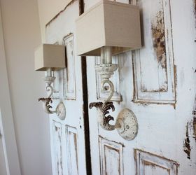 transforming old doors into lighting fixtures, bedroom ideas, doors, lighting, repurposing upcycling