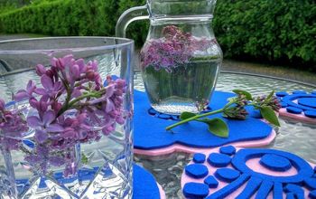  Porta-copos de verão DIY e água lilás