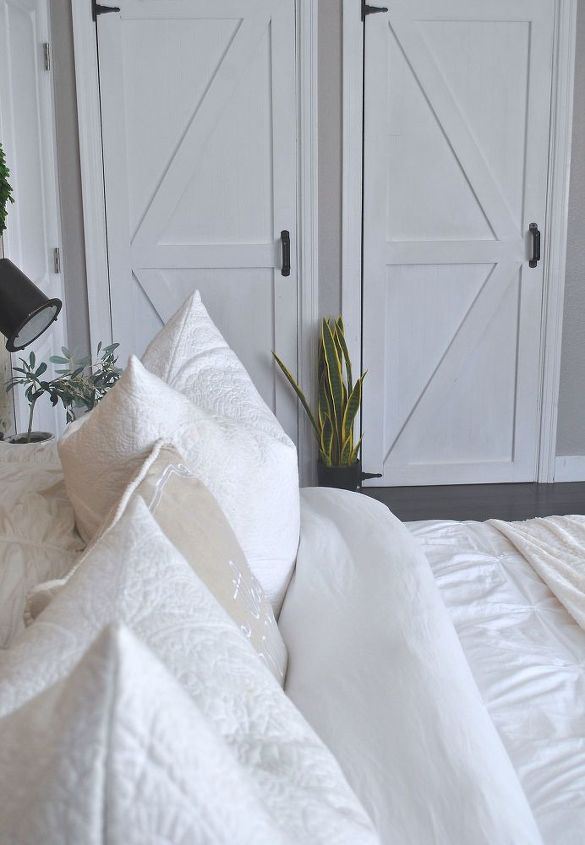 s 13 beauty hacks for your overstuffed closet, closet, doors, organizing, Make a pair of cottage style doors
