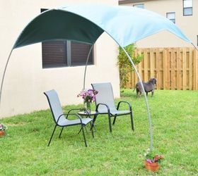 s 17 actually useful tricks to get your backyard ready for summer, outdoor furniture, outdoor living, Use PVC pipes in planters for instant shade