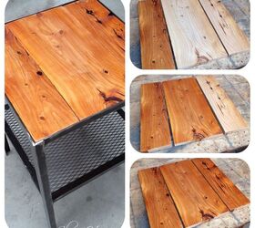 vintage wood and metal side table a story, diy, painted furniture, woodworking projects