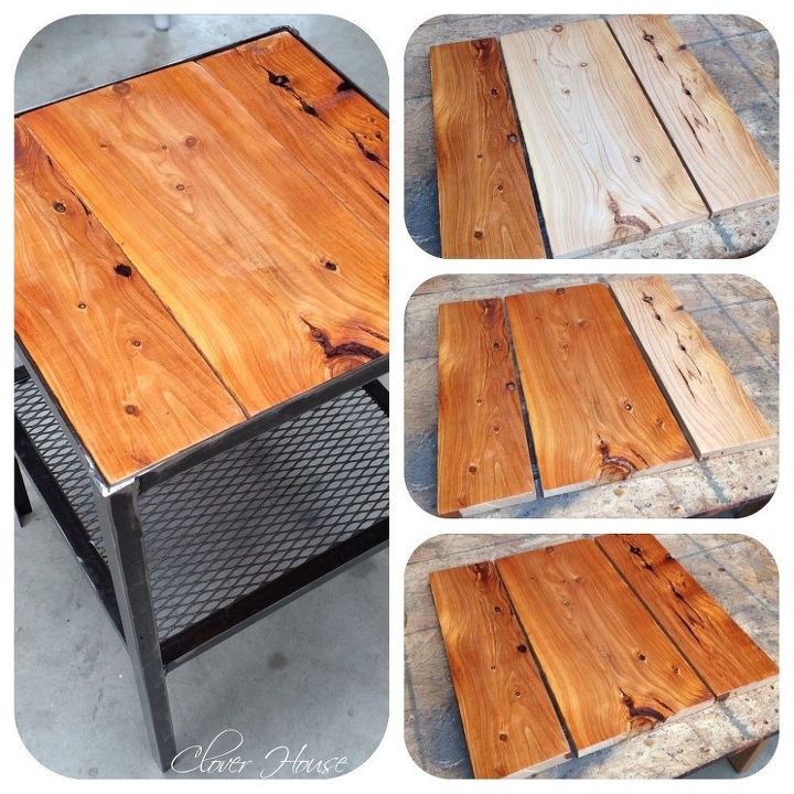 mesa auxiliar vintage de madera y metal una historia