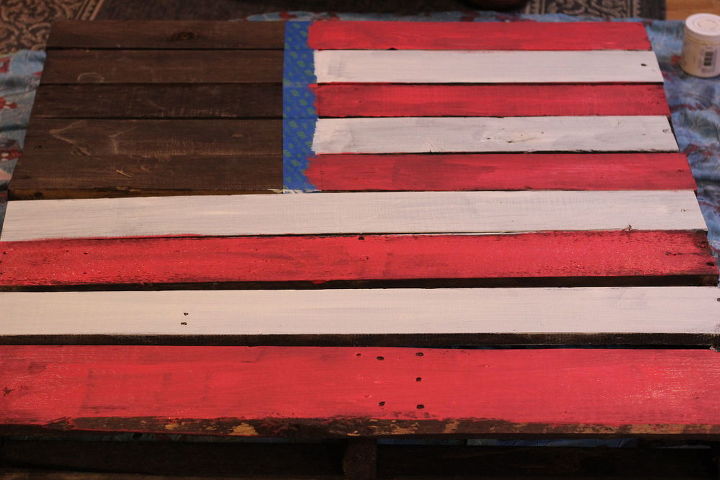 rustic american flag pallet diy, crafts, pallet, patriotic decor ideas, repurposing upcycling