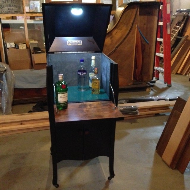 Record Player Repurposed Into A Liquor Cabinet Hometalk