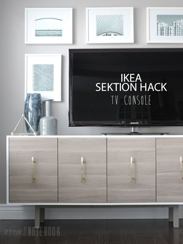 17 formas sencillas de hacer que los muebles de ikea parezcan de alta gama, IKEA SEKTION Hack Consola de TV