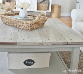 17 easy ways to make ikea furniture look amazingly high end, Plank the top of a plasticized coffee table