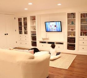 17 easy ways to make ikea furniture look amazingly high end, Push HEMNES shelves together as a built in