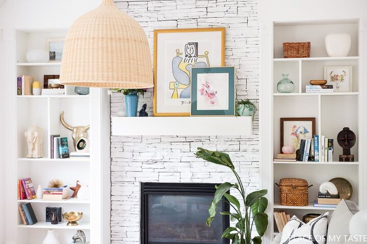 17 easy ways to make ikea furniture look amazingly high end, Flank a fireplace with framed BILLY bookcases