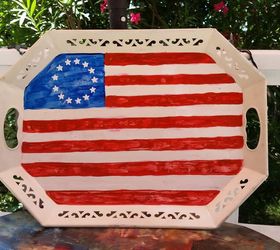 patriot metal tray flag with unicorn spit, crafts, seasonal holiday decor