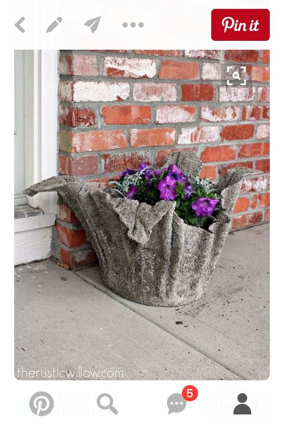 q towel flower pot, container gardening, crafts, gardening, I made one like this now I don t know how to release the bucket