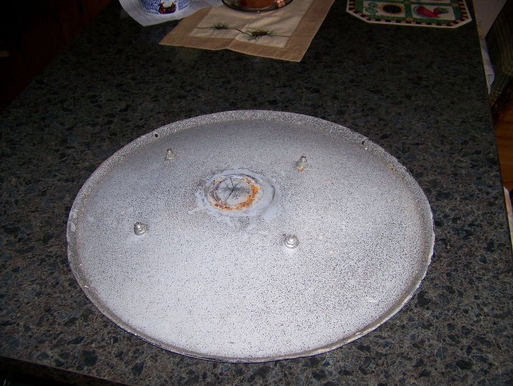 satellite dish to bird bath, back of dish