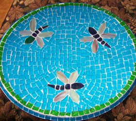 satellite dish to bird bath, ready for grout