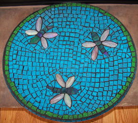 satellite dish to bird bath, All grouted