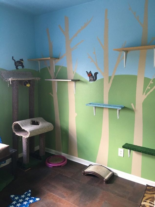 pampered kitty tree room, bedroom ideas, pets, pets animals