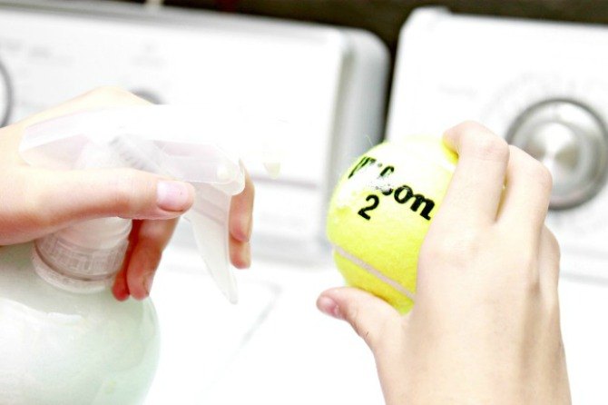 s 12 green cleaning tricks that will actually save you time money, cleaning tips, Turn old balls into scented dryer balls