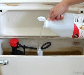 s 12 green cleaning tricks that will actually save you time money, cleaning tips, Pour vinegar into a dirty toilet tank