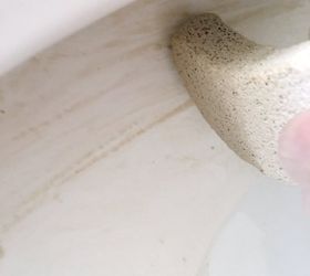 s 12 green cleaning tricks that will actually save you time money, cleaning tips, Clean toilet bowl rings with a pumice stone