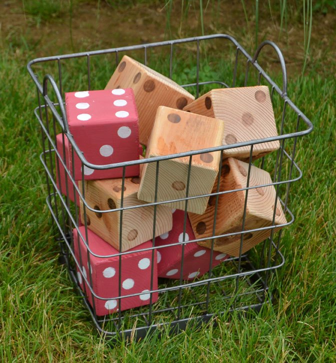 make lawn dice, outdoor living, woodworking projects